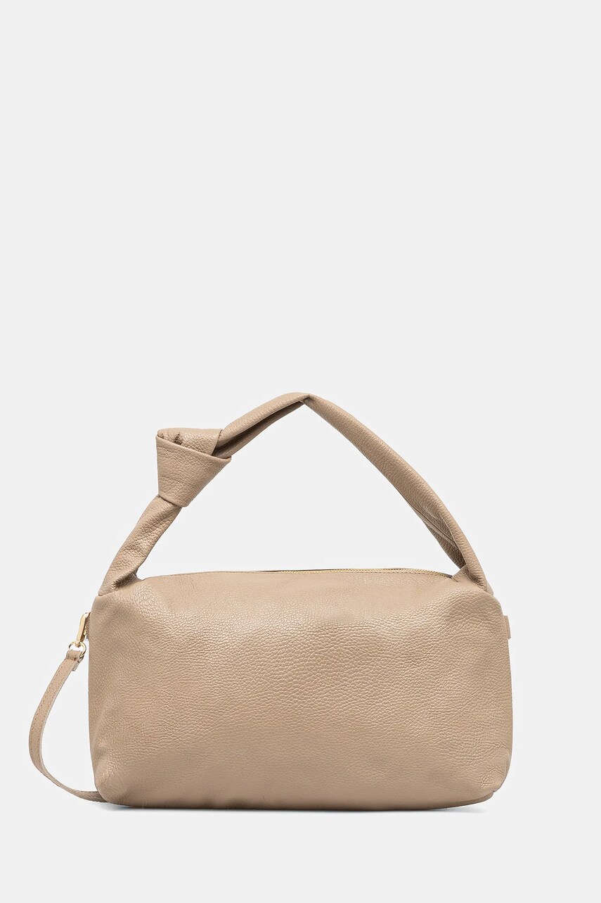 Answear Lab poseta de piele culoarea bej