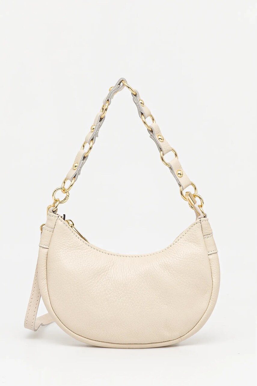 Answear Lab poseta de piele culoarea bej