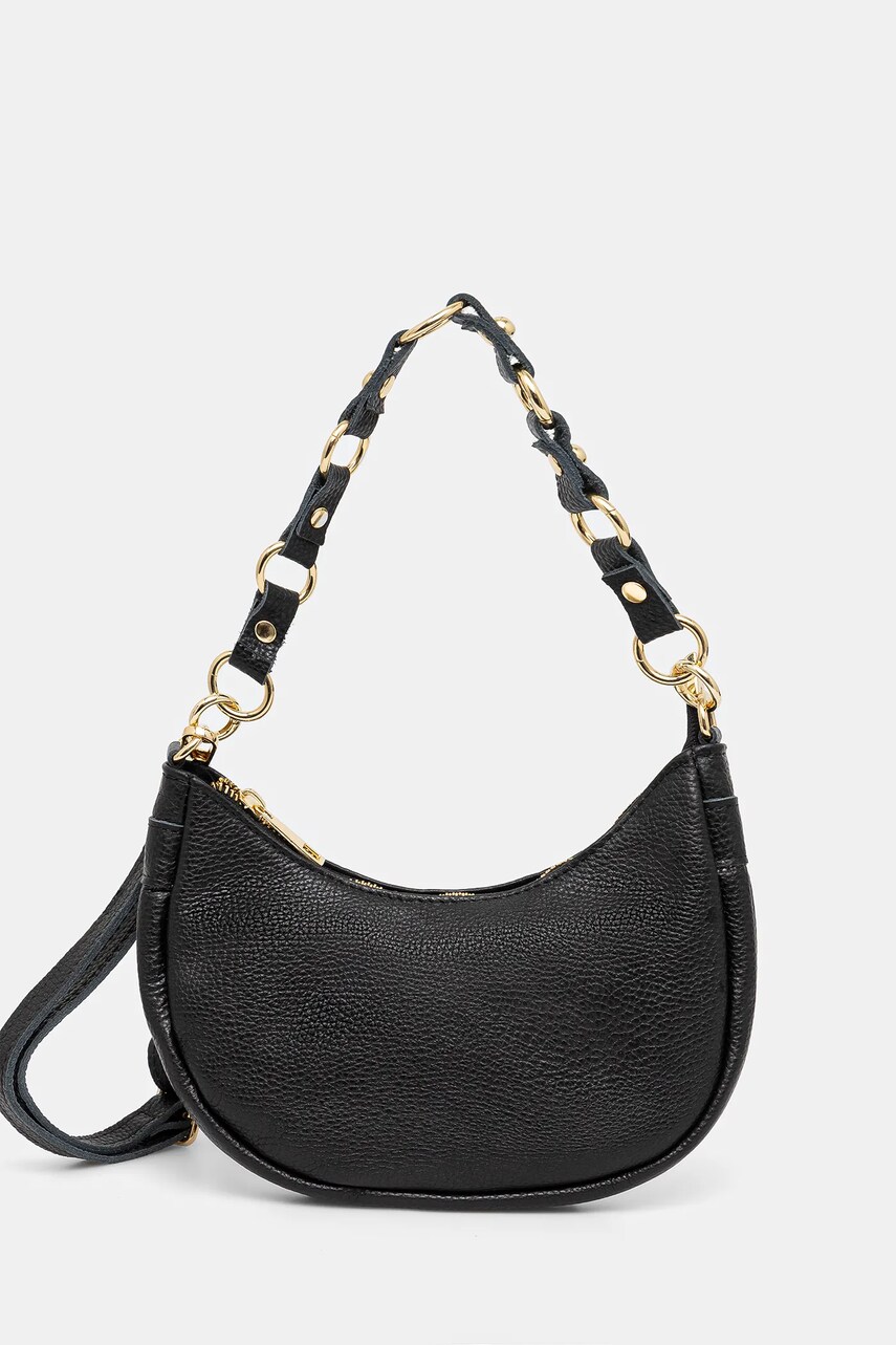 Answear Lab poseta de piele culoarea negru