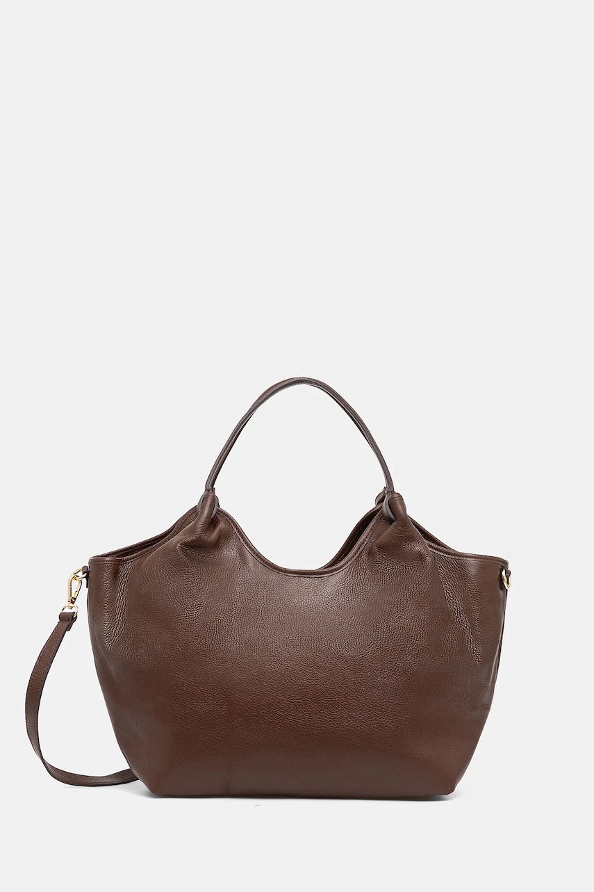 Answear.LAB geantă de piele culoarea maro