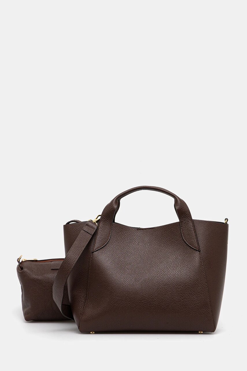 Answear Lab poseta de piele culoarea maro