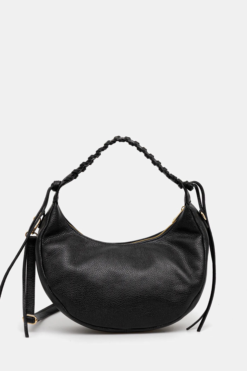 Answear Lab poseta de piele culoarea negru