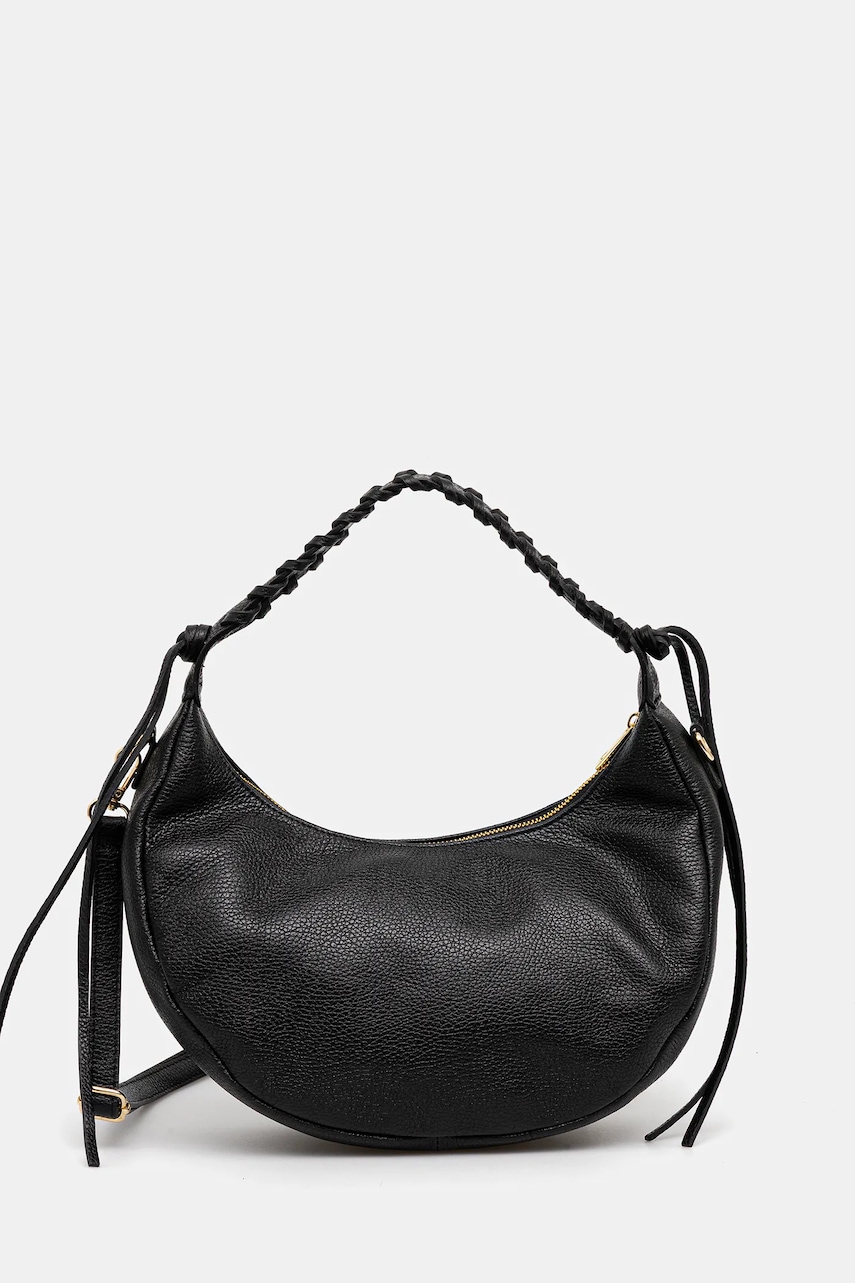 Answear Lab poseta de piele culoarea negru