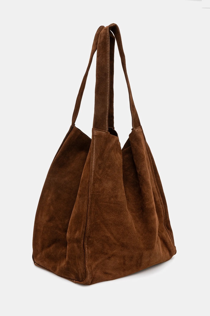 Замшевая сумочка Answear.LAB цвет коричневый Замшевая сумочка Answear.LAB цвет коричневый