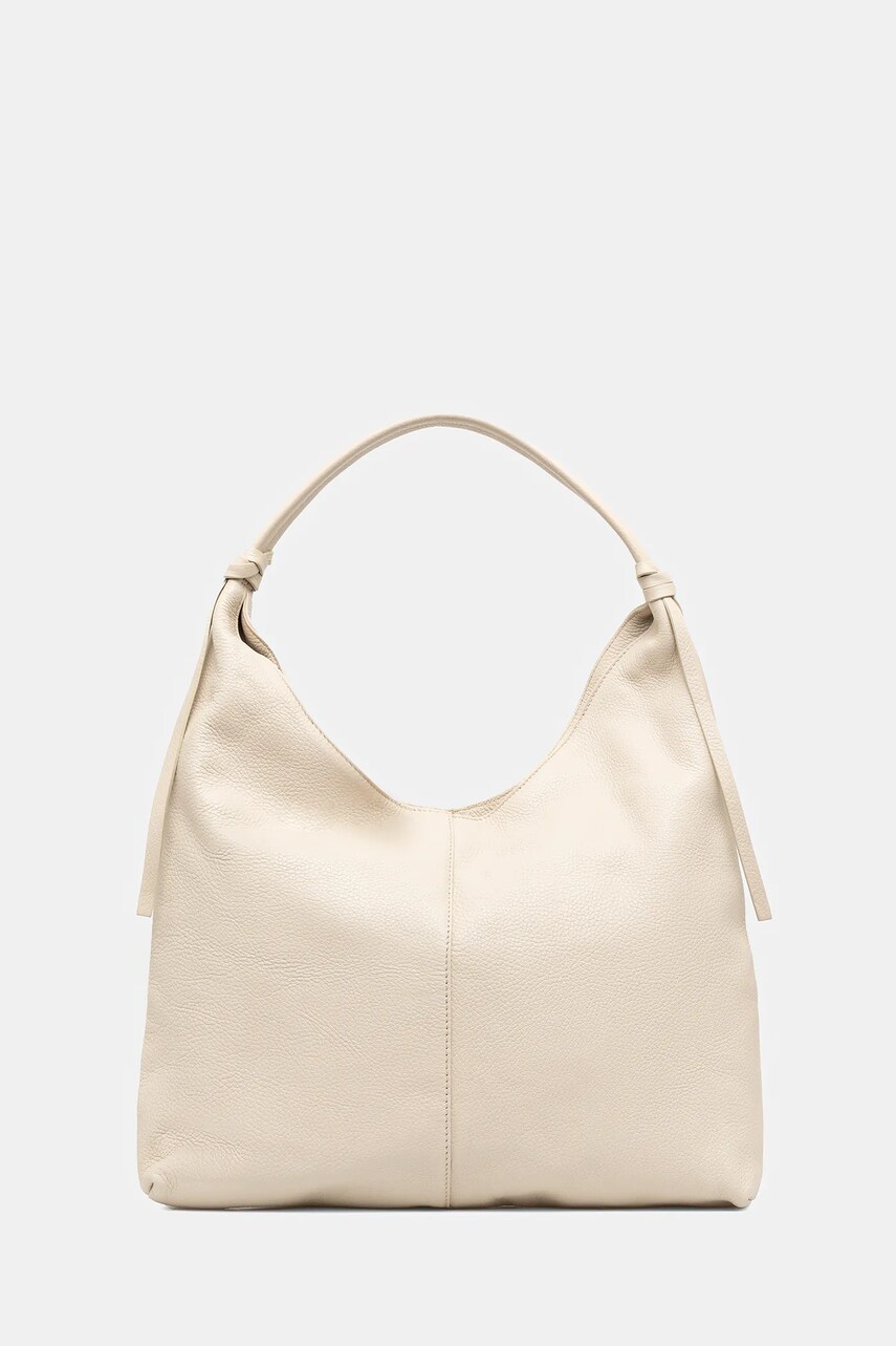 Answear Lab poseta de piele culoarea bej