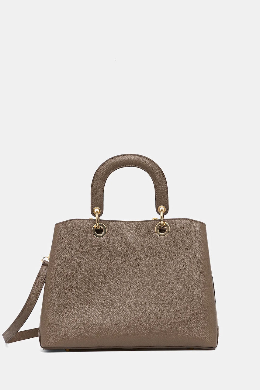 Answear Lab poseta de piele culoarea bej