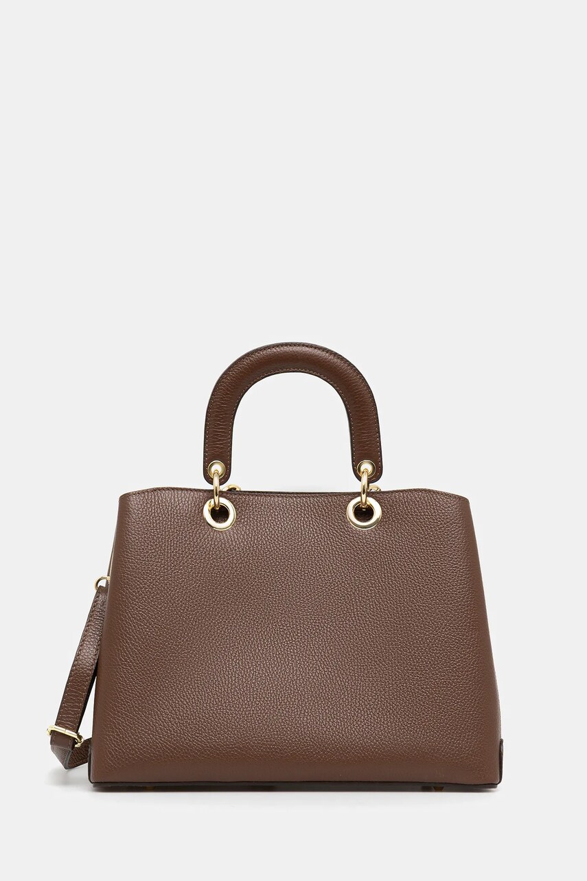 Answear Lab poseta de piele culoarea maro