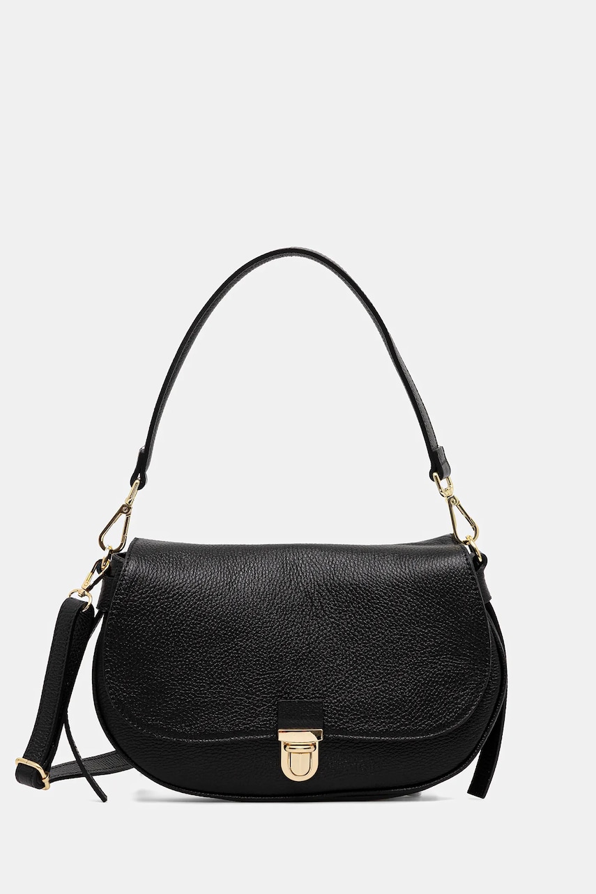 Answear Lab poseta de piele culoarea negru