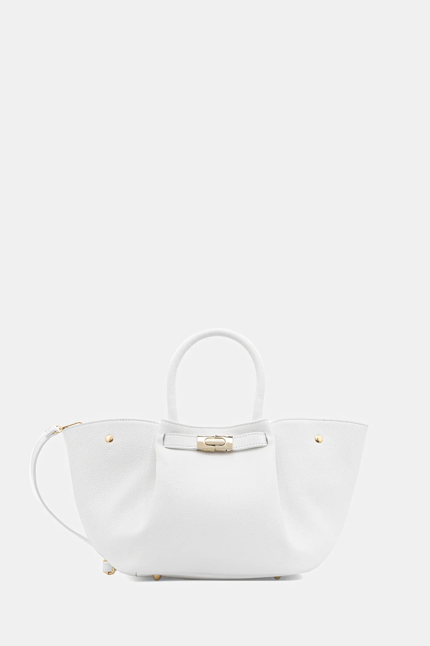 poseta de piele culoarea alb