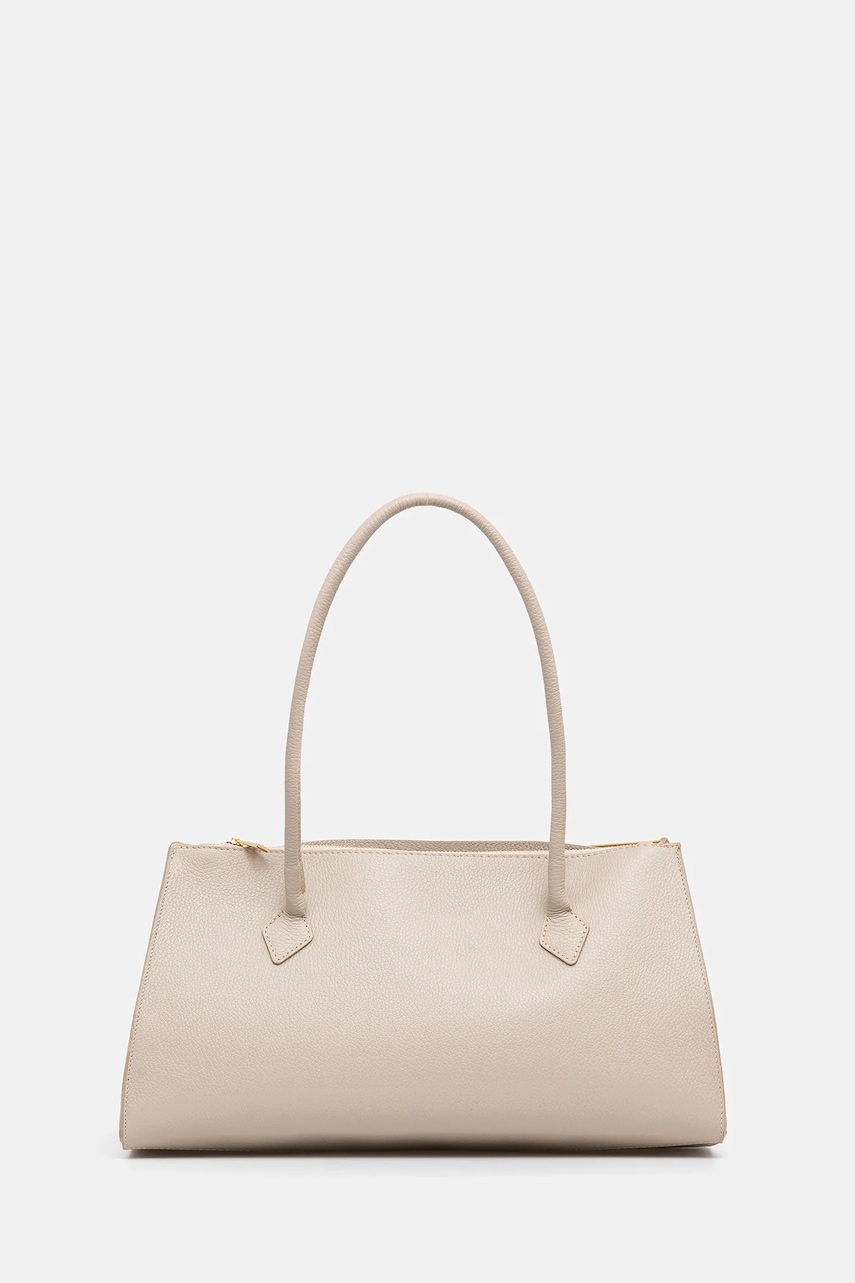 Кожаная сумочка Answear.LAB цвет бежевый Кожаная сумочка Answear.LAB цвет бежевый