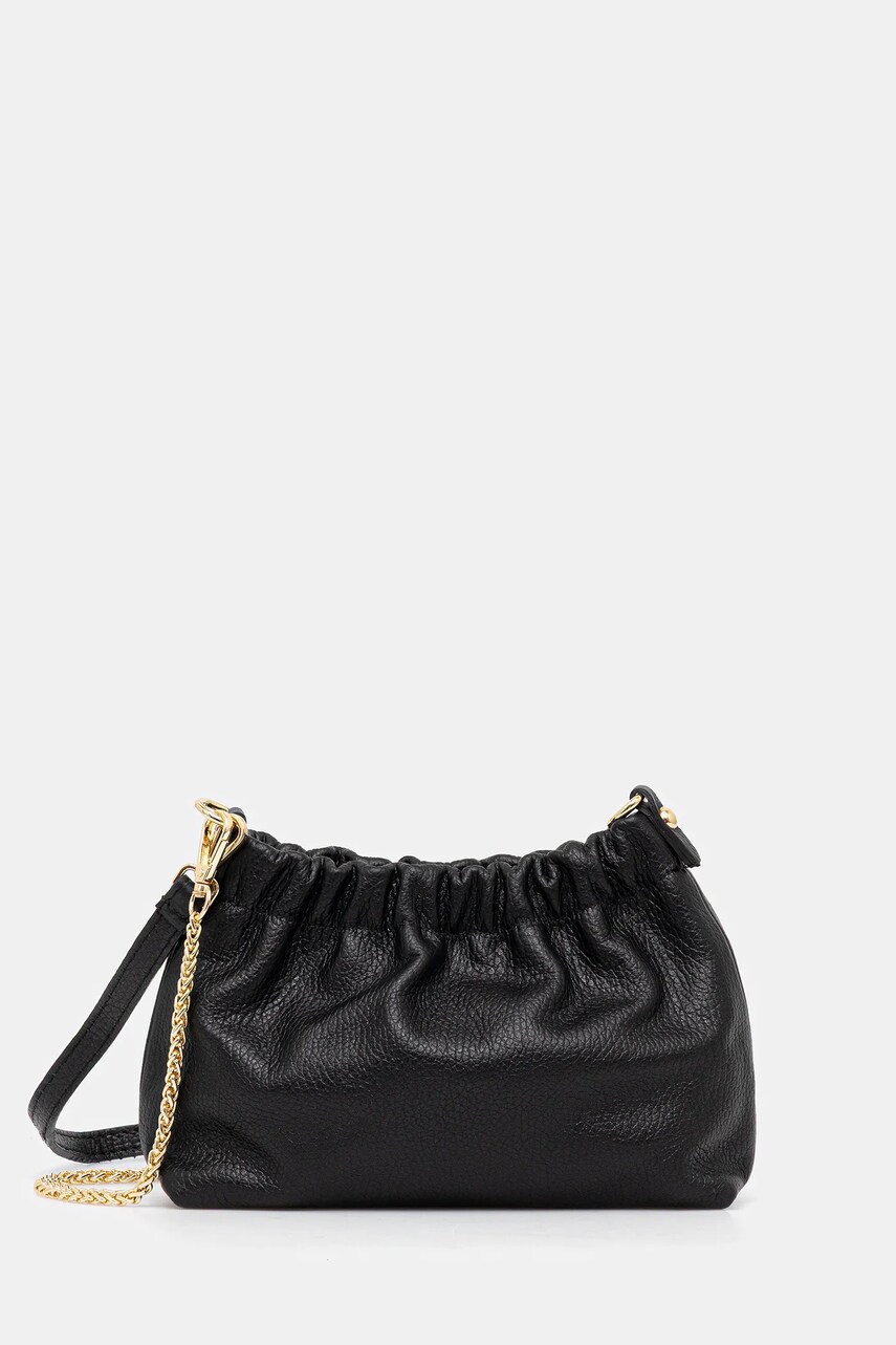 Answear Lab poseta de piele culoarea negru