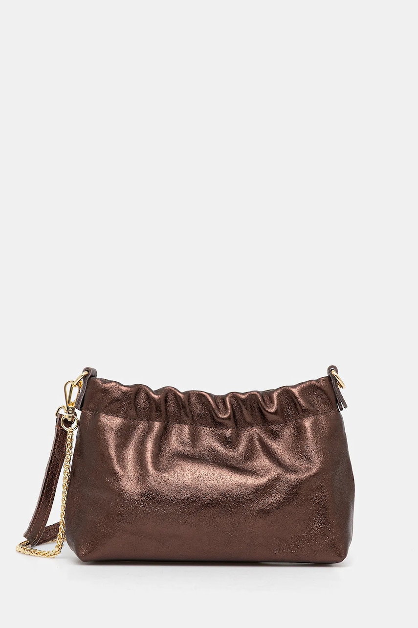 Answear Lab poseta de piele culoarea maro