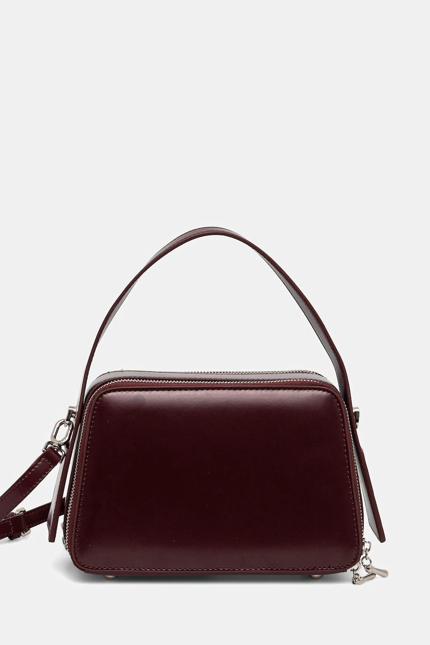 Answear Lab poseta de piele culoarea bordo