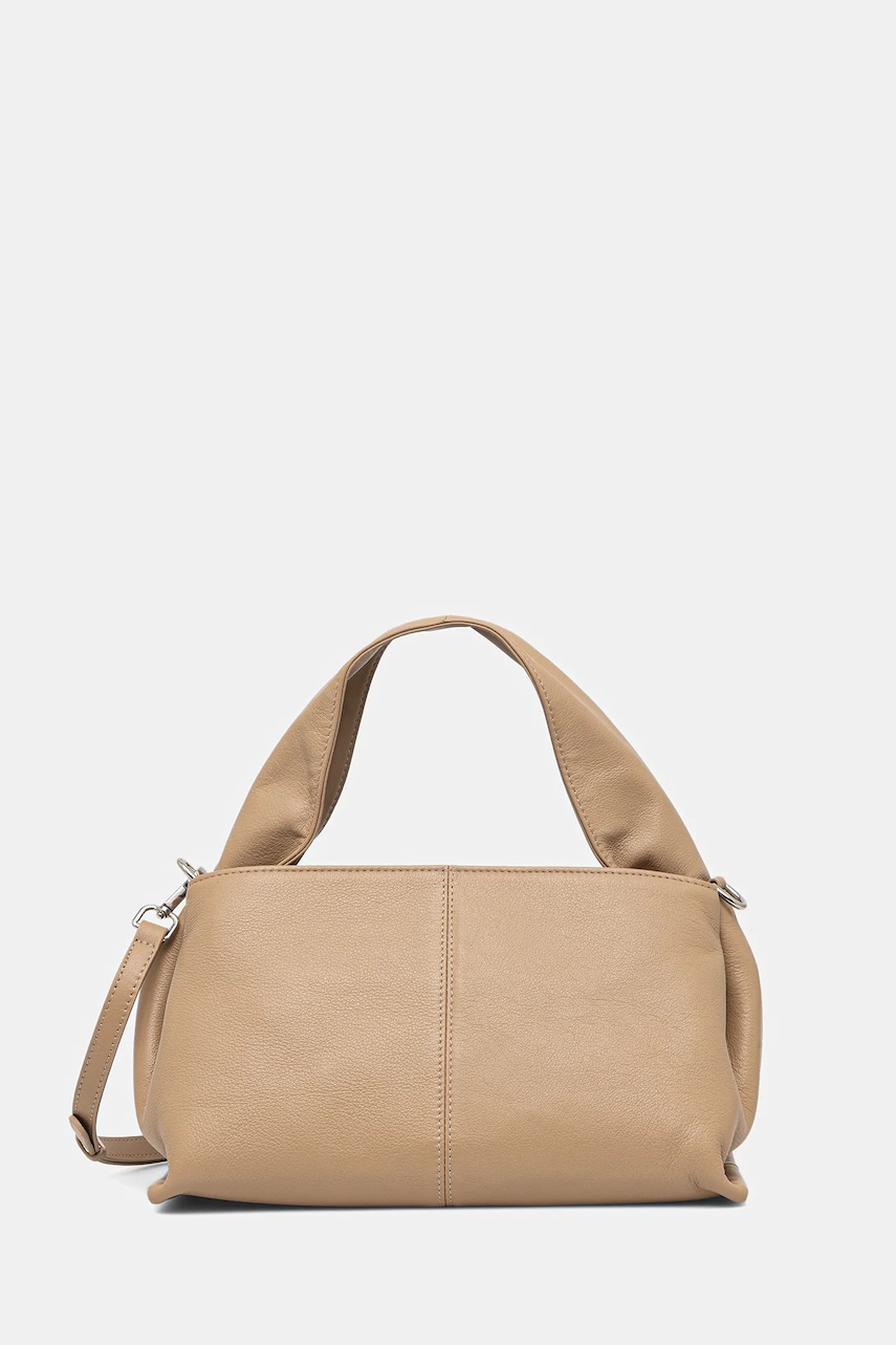 Answear Lab poseta de piele culoarea bej