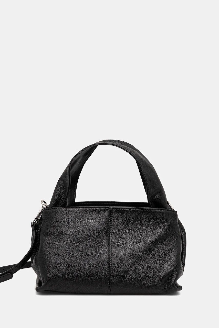 Answear Lab poseta de piele culoarea negru