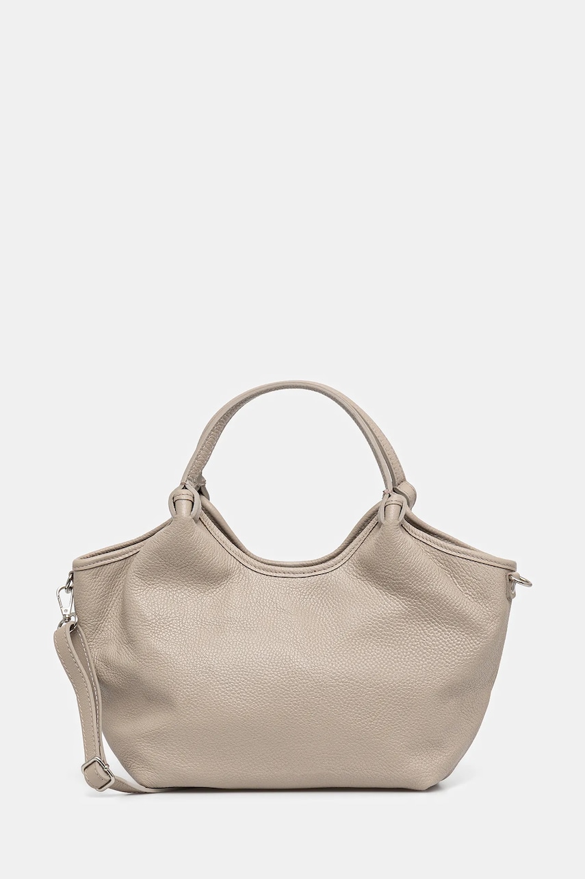 Answear Lab poseta de piele culoarea bej