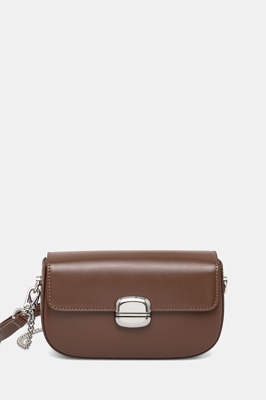 Answear Lab poseta de piele culoarea maro