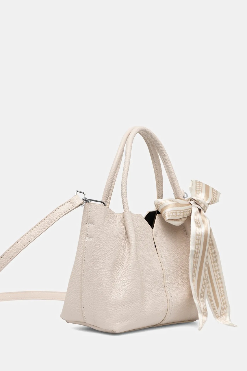 Кожаная сумочка Answear.LAB цвет бежевый