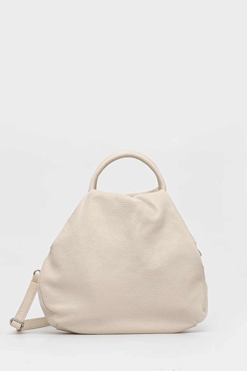 Answear Lab poseta de piele culoarea bej