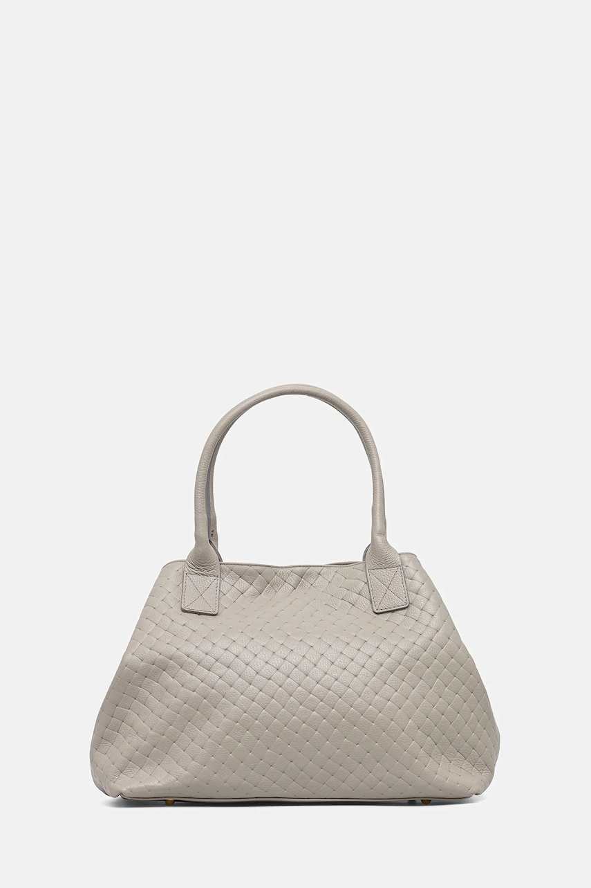 Answear Lab poseta de piele culoarea bej