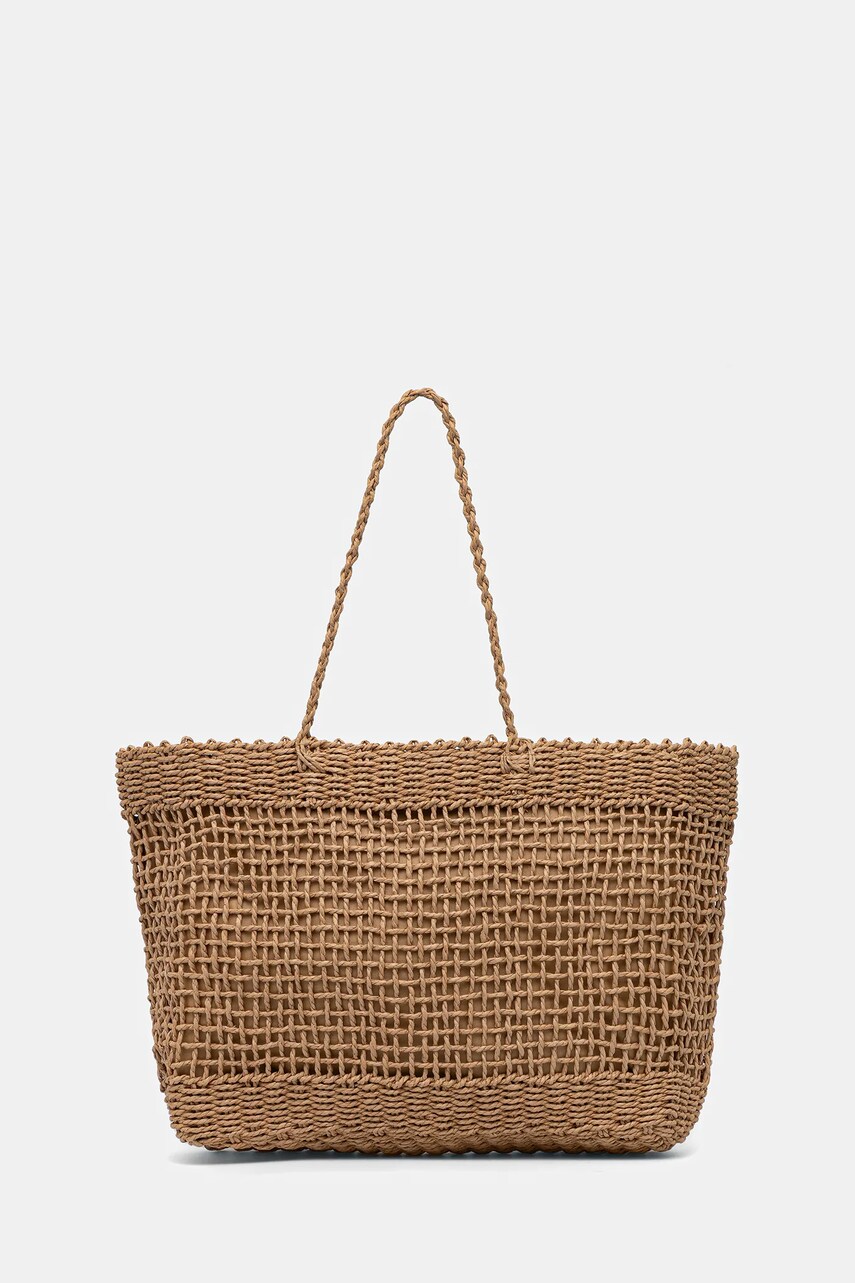 Answear Lab coș de plajă culoarea maro