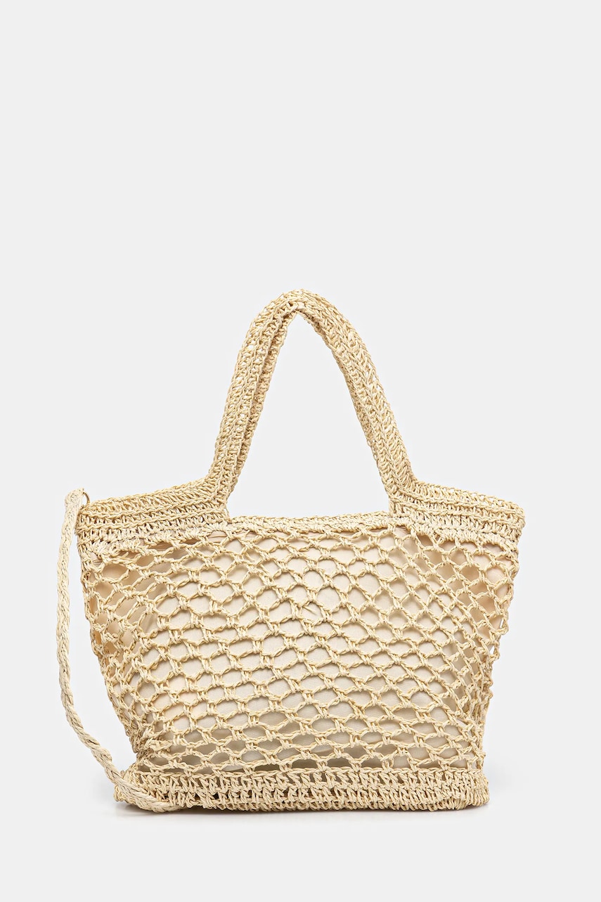 Answear Lab coș de plajă culoarea bej