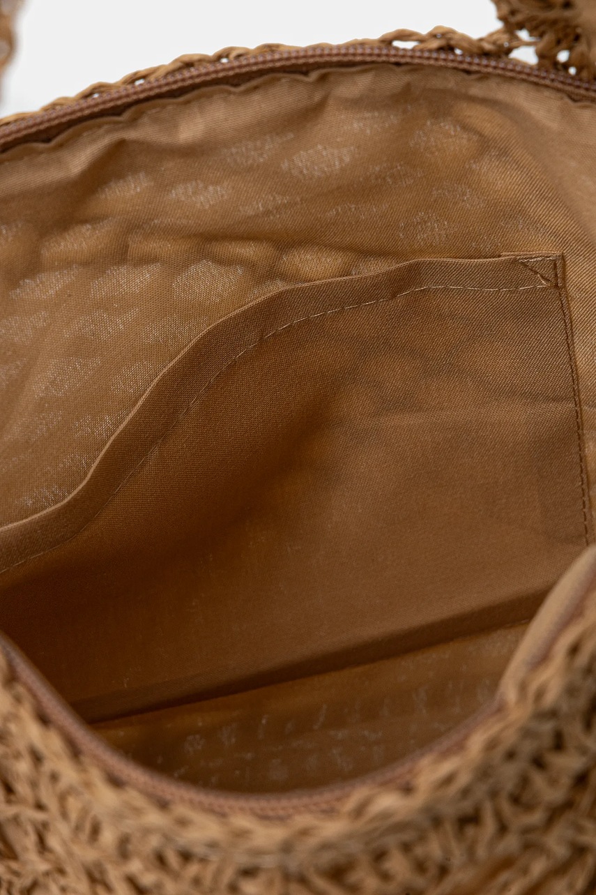 Τσάντα παραλίας Answear.LAB χρώμα: καφέ φωτογραφία