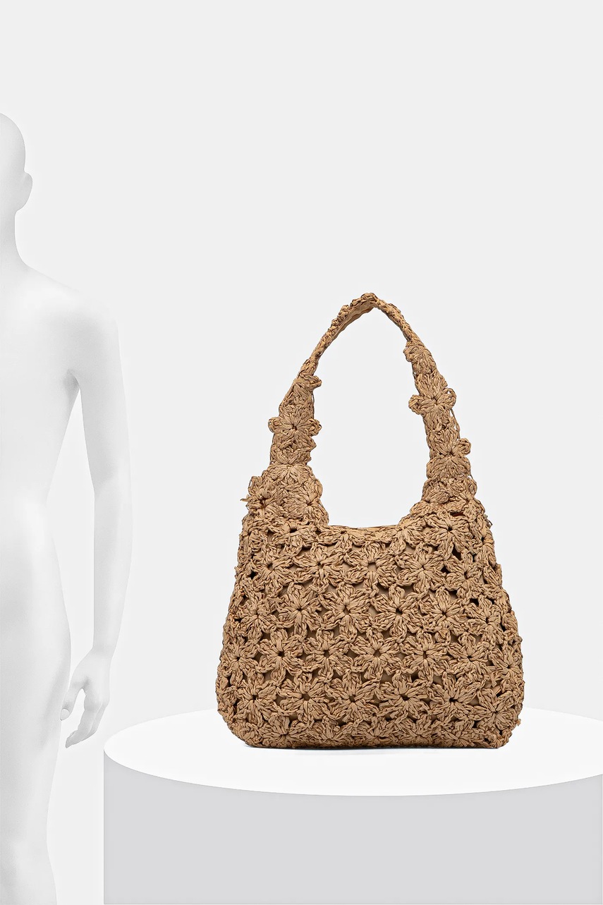 Τσάντα παραλίας Answear.LAB χρώμα: καφέ φωτογραφία