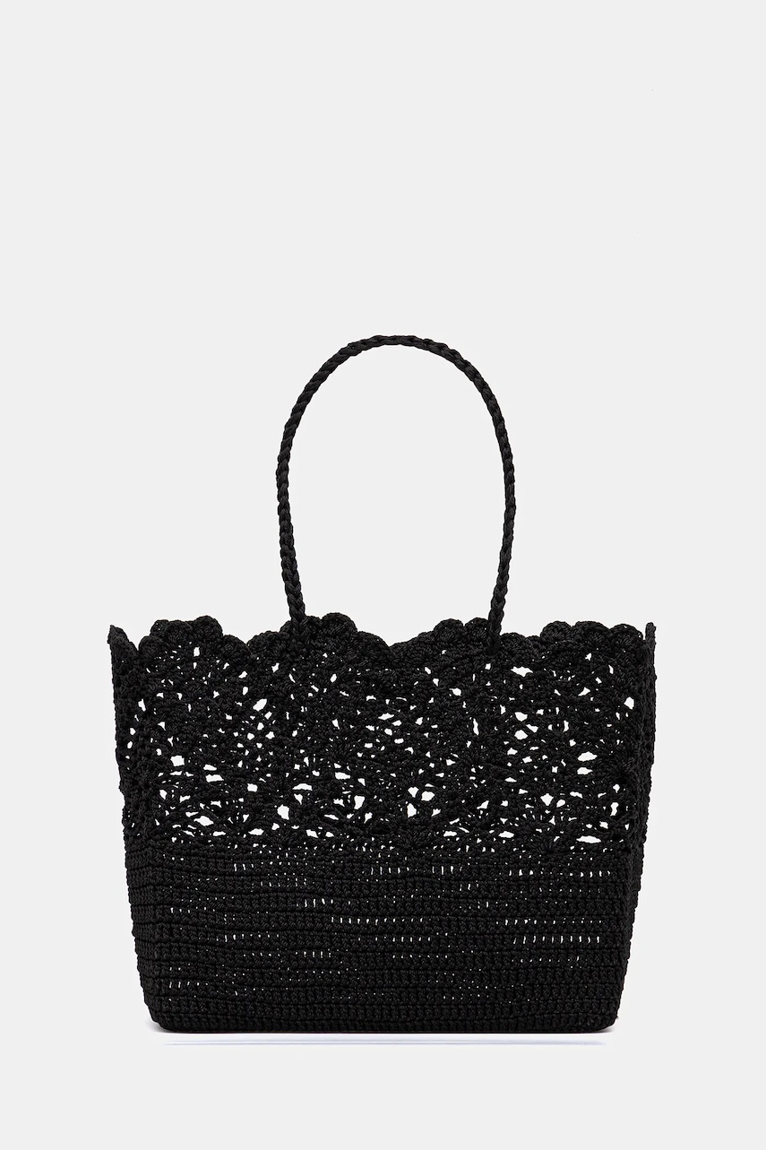 Answear Lab coș de plajă culoarea negru