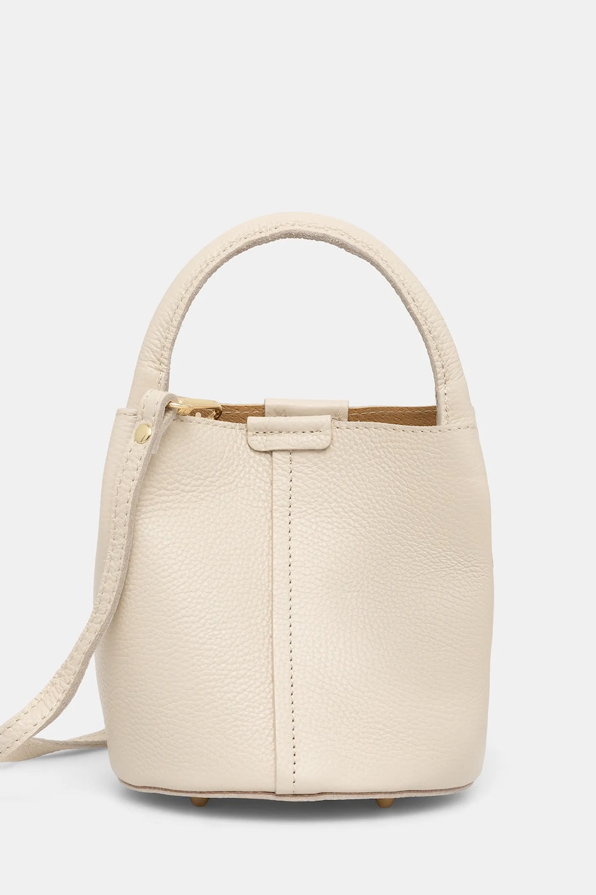 Answear Lab poseta de piele culoarea bej