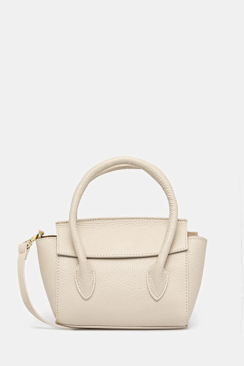 Answear Lab poseta de piele culoarea bej
