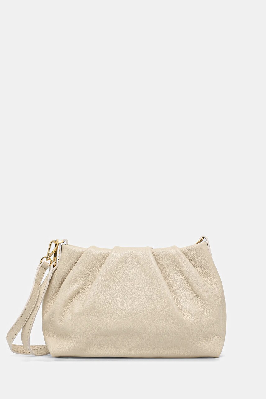 Answear Lab poseta de piele culoarea bej