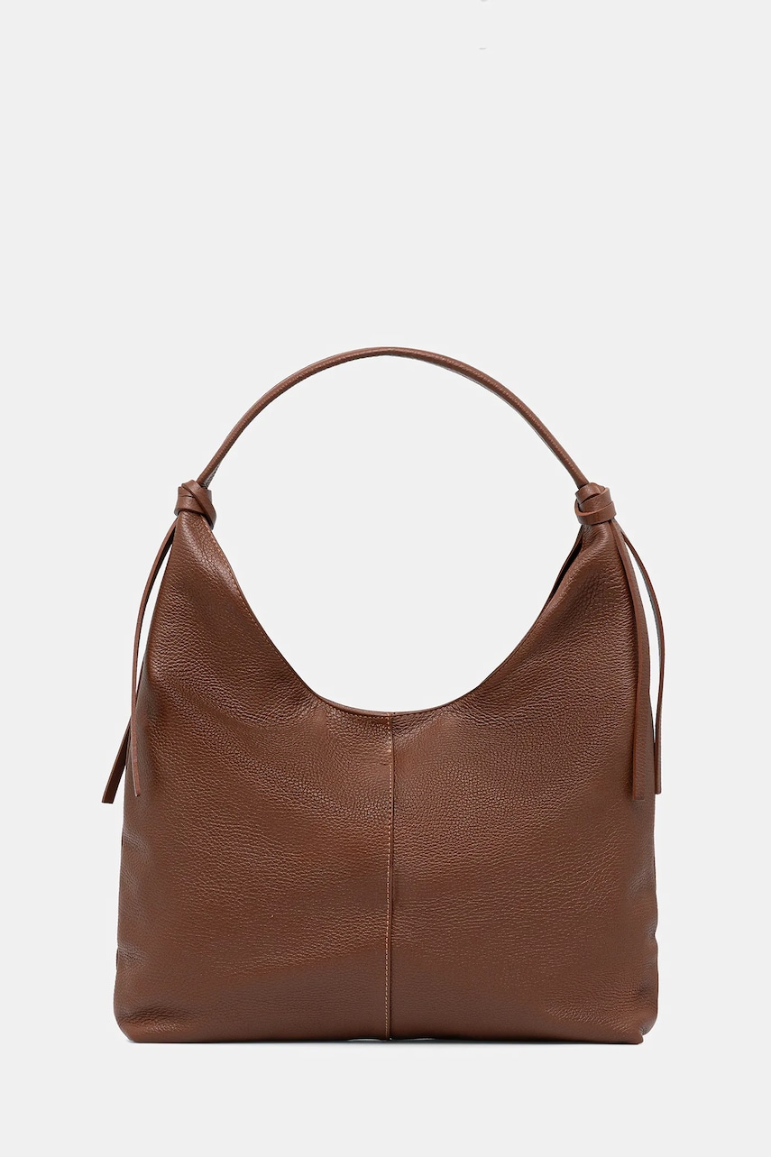 Answear Lab poseta de piele culoarea bej