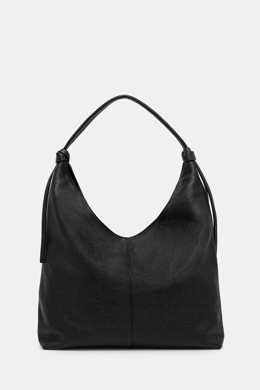 Answear Lab poseta de piele culoarea negru