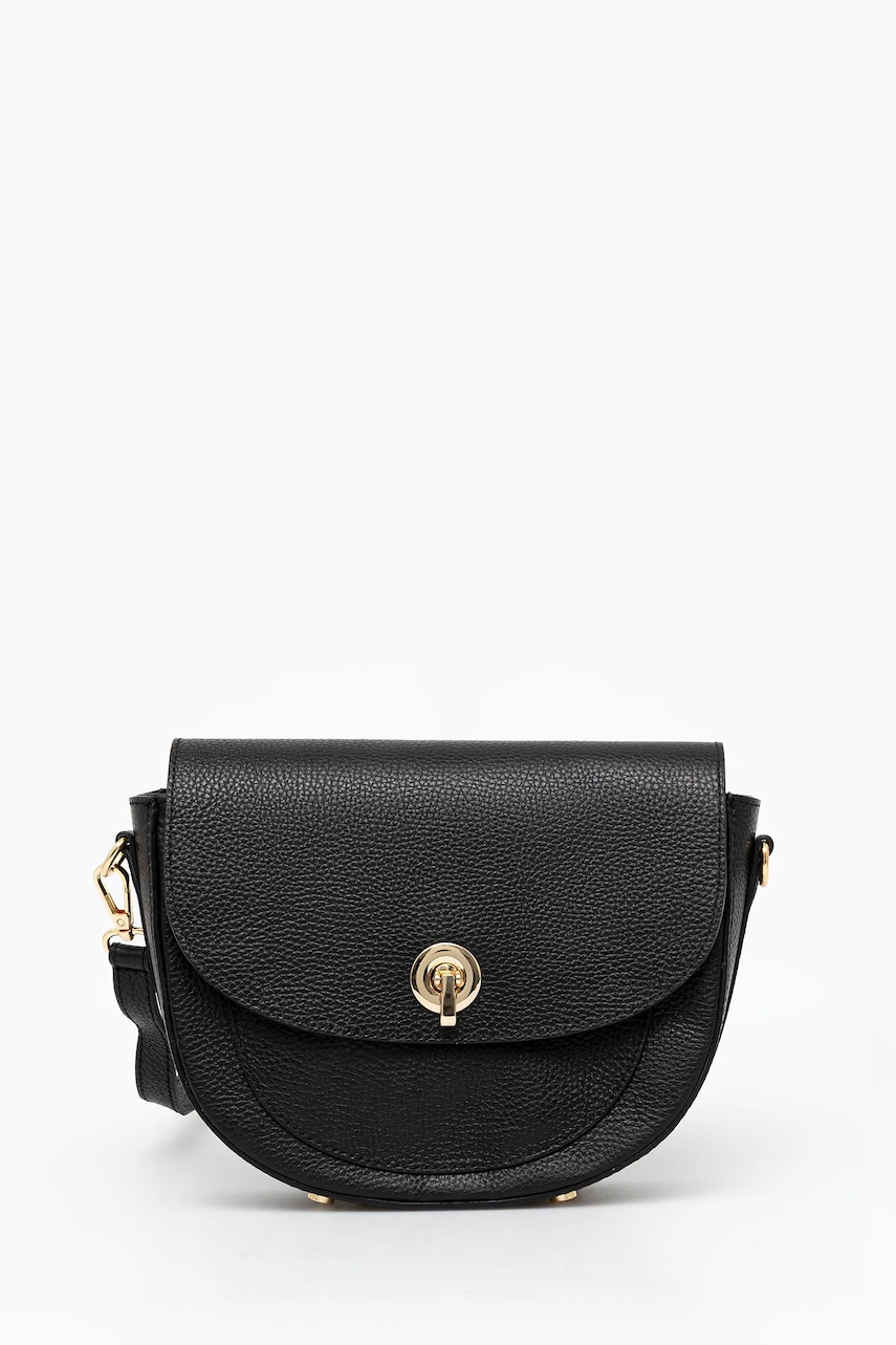 Answear Lab poseta de piele culoarea negru
