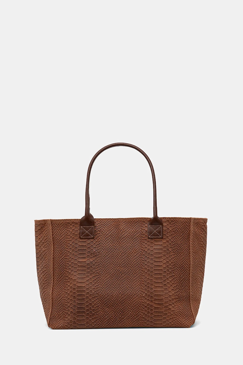 Answear Lab poseta de piele culoarea maro