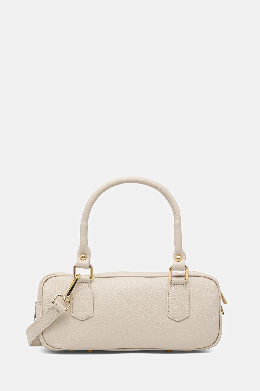 Answear Lab poseta de piele culoarea bej