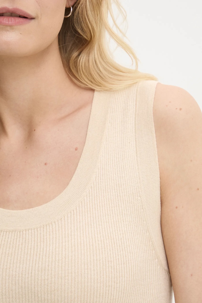 Τοπ από μείγμα μαλλιού Answear.LAB χρώμα: μπεζ φωτογραφία