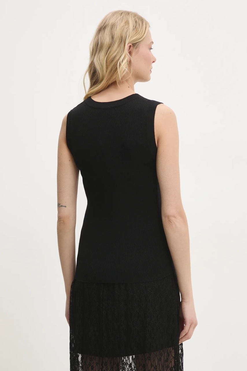 Τοπ από μείγμα μαλλιού Answear.LAB χρώμα: μαύρο φωτογραφία