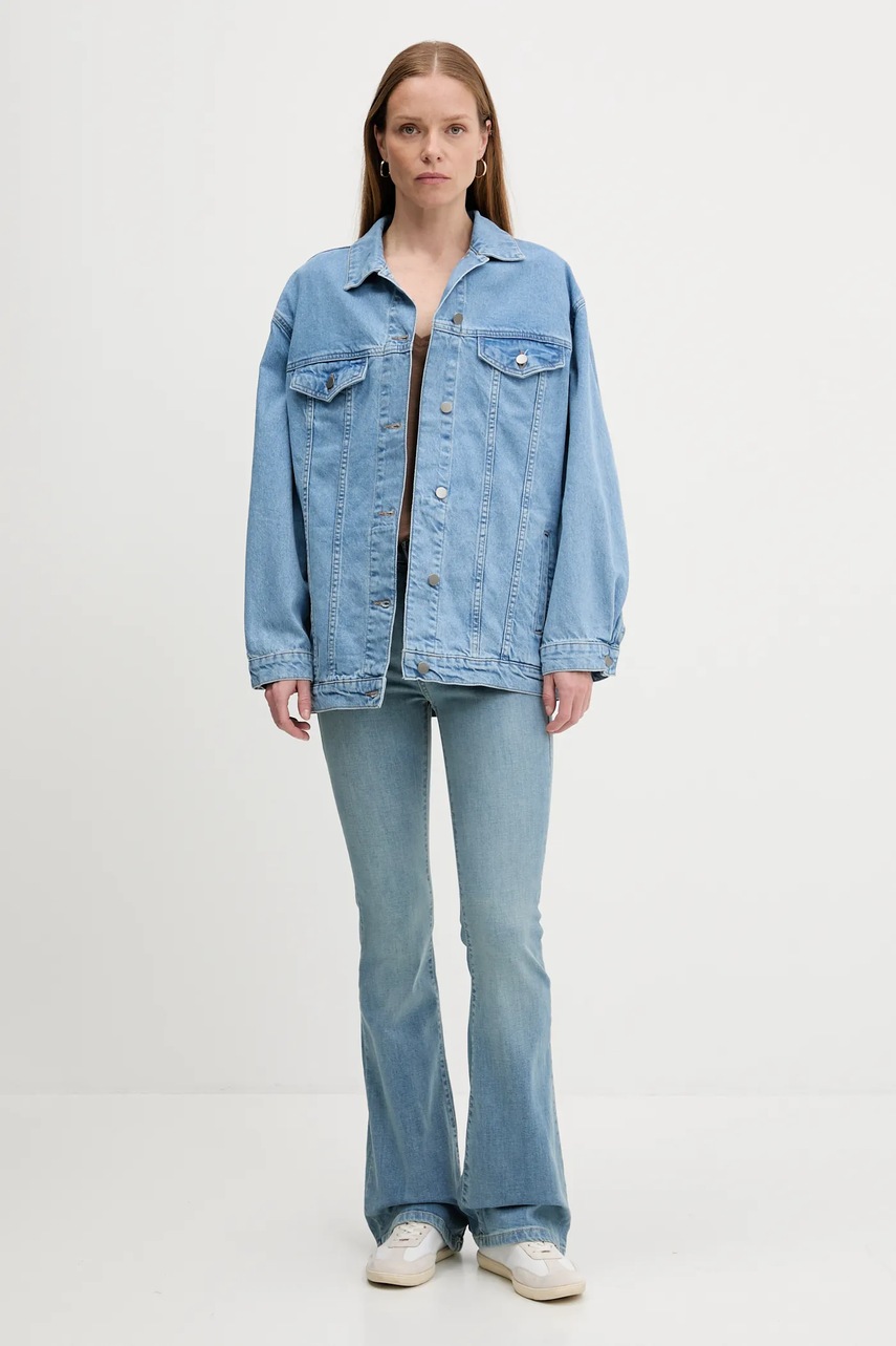 Льняная футболка Answear.LAB женский цвет бежевый