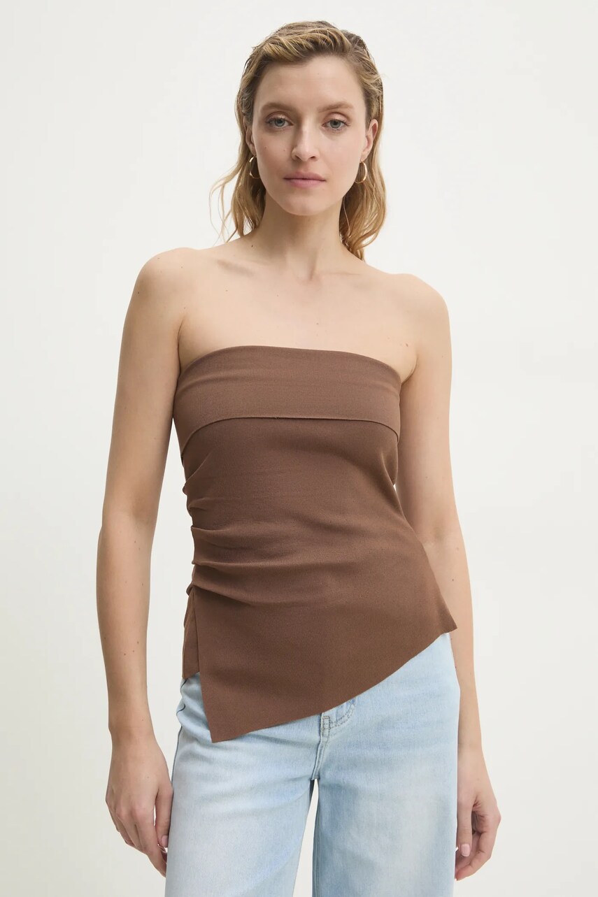 Answear Lab top culoarea maro