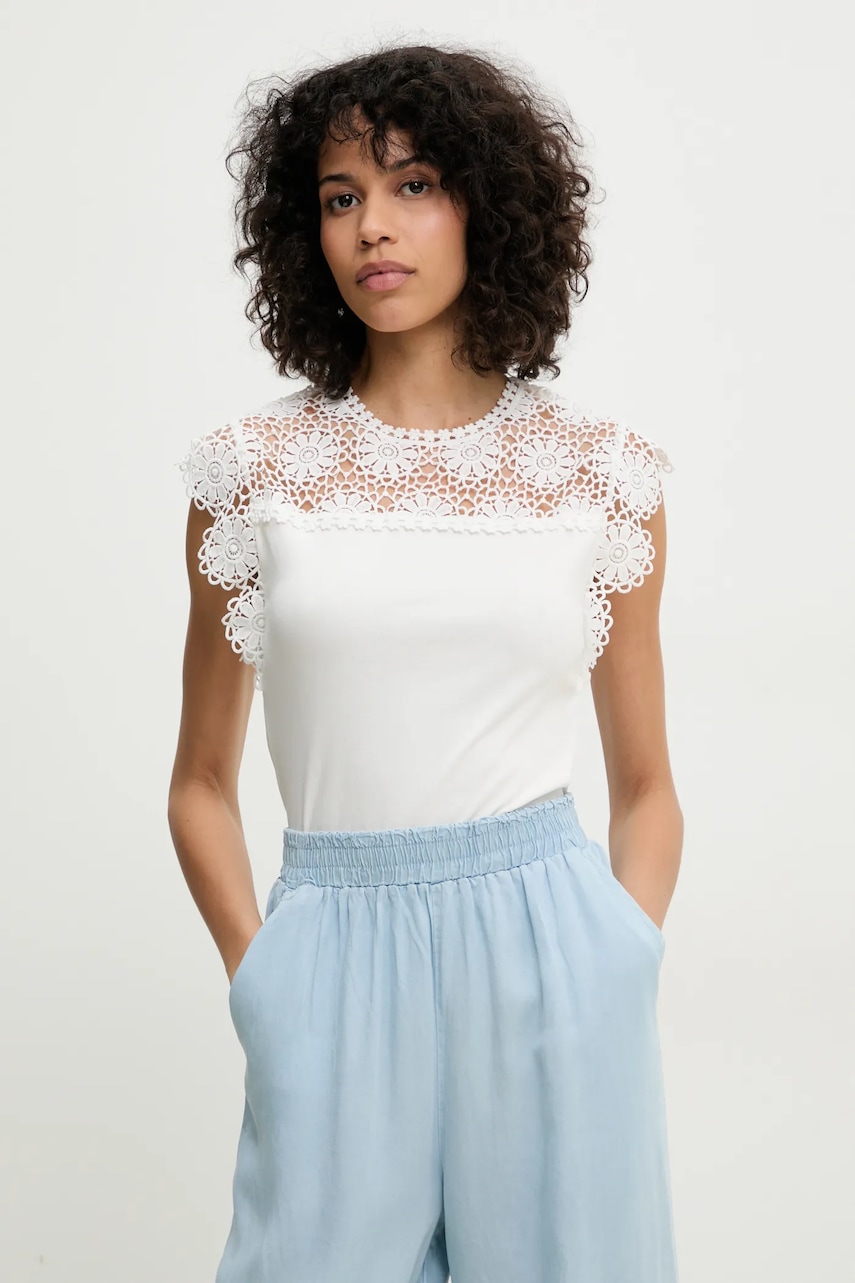 Answear Lab tricou femei, culoarea alb