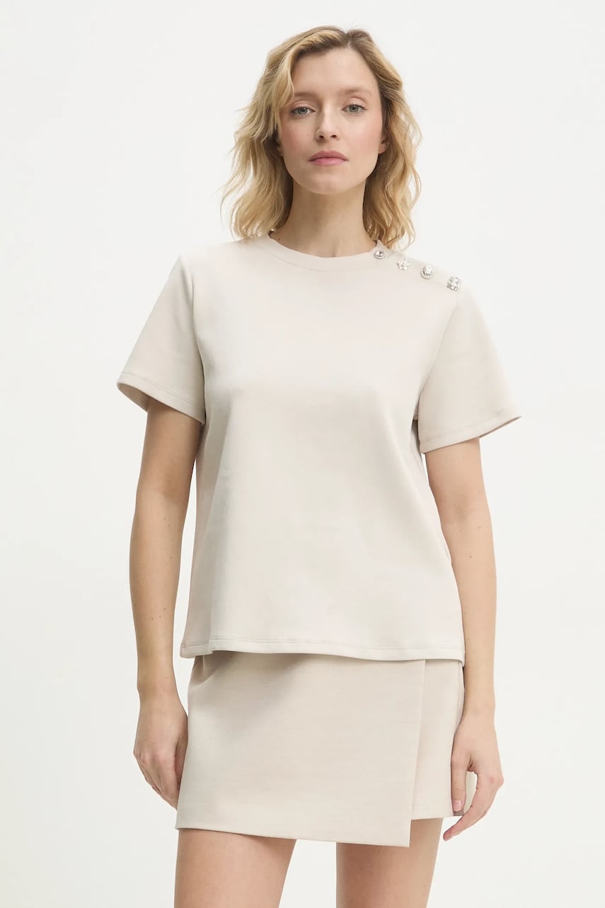 Answear Lab tricou femei, culoarea bej