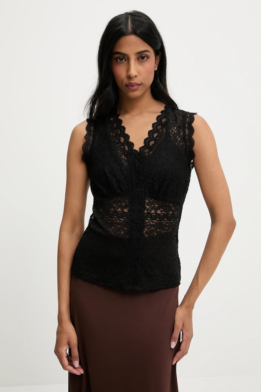 Answear Lab bluza culoarea negru, neted