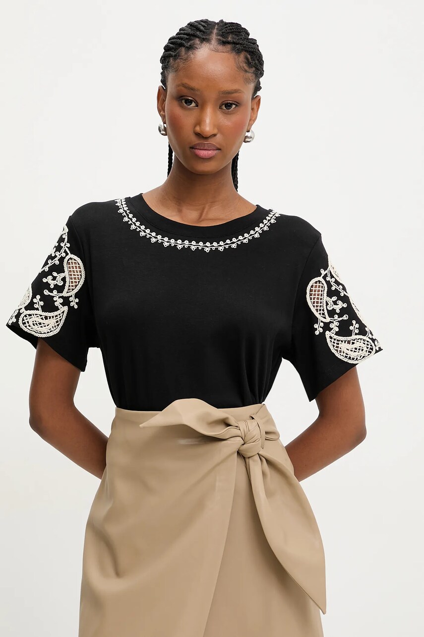 Answear Lab tricou femei, culoarea negru
