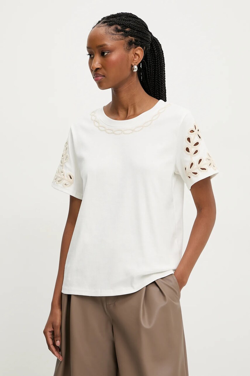 Answear Lab tricou femei, culoarea alb