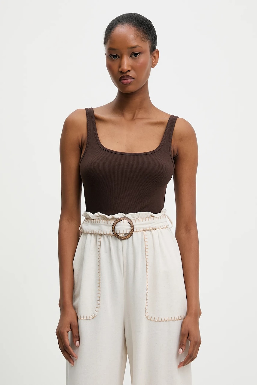 Answear Lab top culoarea maro