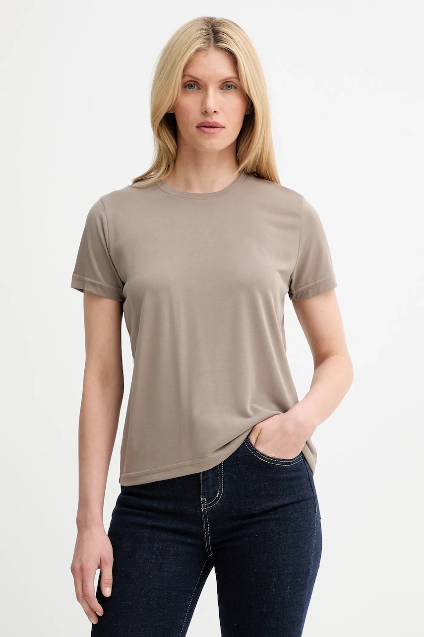 Answear Lab tricou culoarea maro