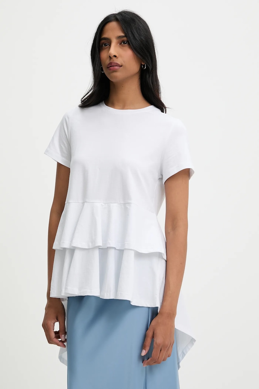 Answear Lab tricou culoarea alb