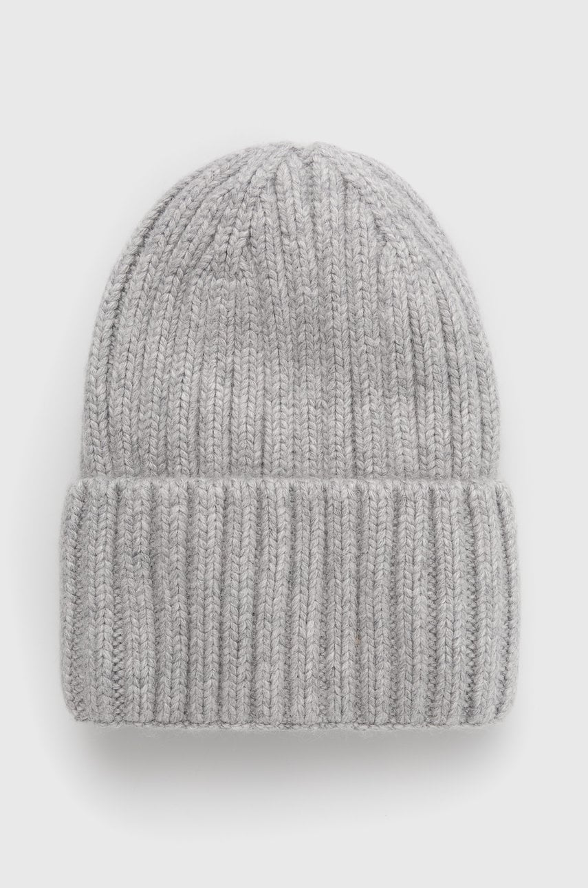 Answear lab căciulă de lână culoarea gri, din tricot gros
